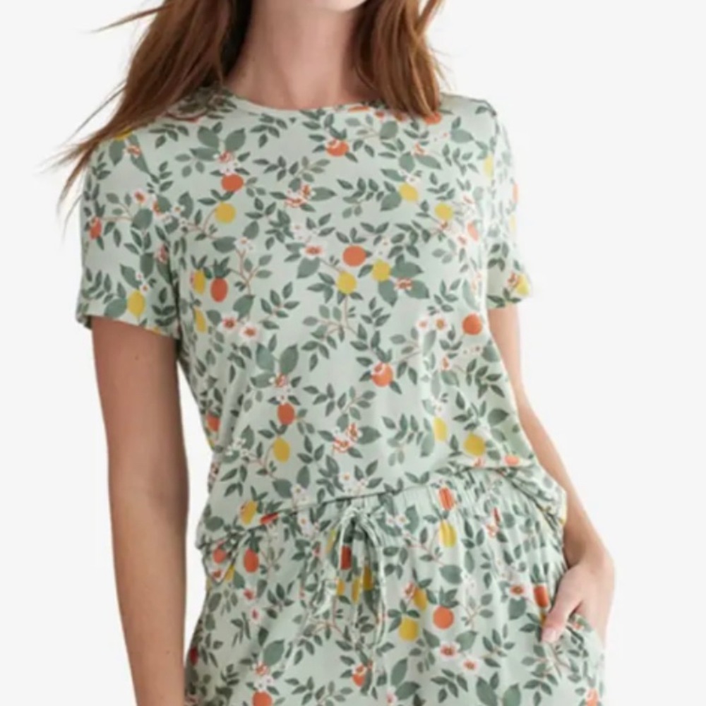 Rifle Paper Co. Green Floral Top